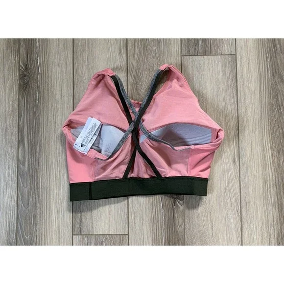 Adidas Pink Padded Racerback Sports Bra Womens Small - Picture 4 of 6